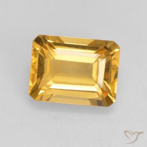 1.72ct طبيعي ذهبى داكن-متوسط سيترين, قص الزمرد, VVS-VS