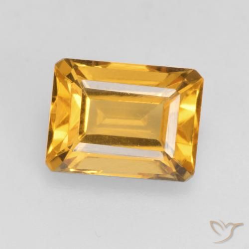 1.71ct طبيعي ذهبى غامق سيترين, قص الزمرد, VVS-VS