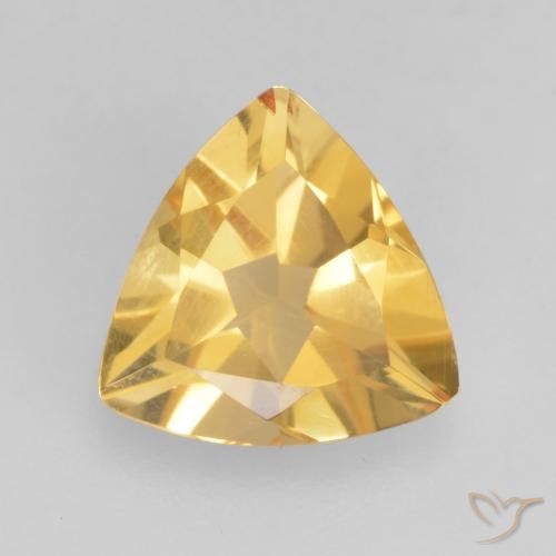 1.29ct طبيعي ذهبى متوسط سيترين, مثلثى, قليلا جدا