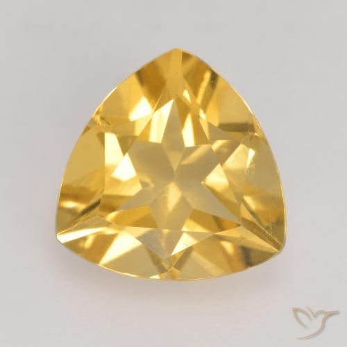 2.15ct طبيعي ذهبى متوسط سيترين, مثلثى, VVS-VS