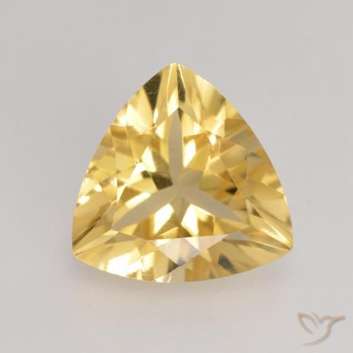 2.13ct طبيعي ذهبى فاتح-متوسط سيترين, مثلثى, VVS-VS