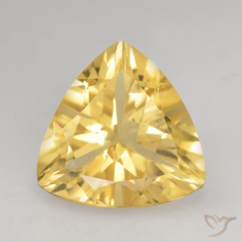 2.18ct طبيعي ذهبى متوسط سيترين, مثلثى, VVS-VS