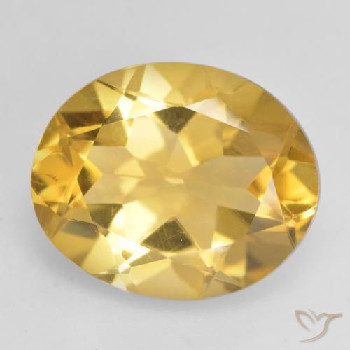 3.17ct طبيعي ذهبى متوسط سيترين, بيضوي, VVS-VS