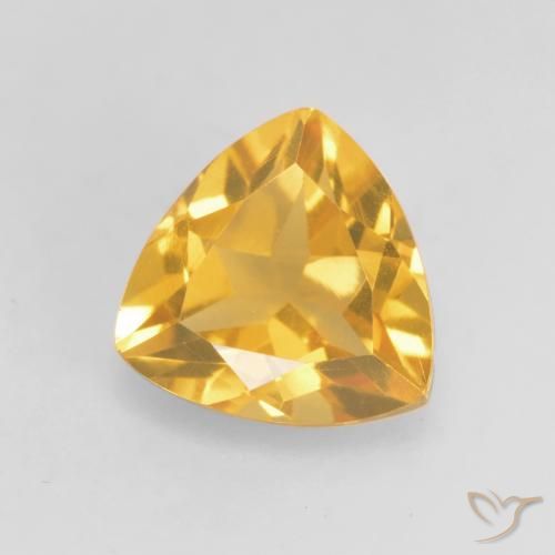 1.14ct طبيعي ذهبى متوسط سيترين, مثلثى, VVS-VS