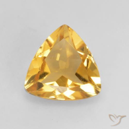 1.03ct طبيعي برتقالى ذهبى غامق سيترين, مثلثى, VVS-VS