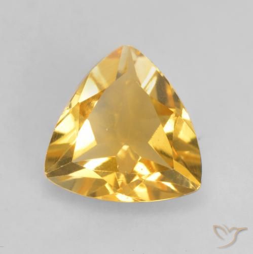 0.93ct طبيعي ذهبى متوسط سيترين, مثلثى, VVS-VS
