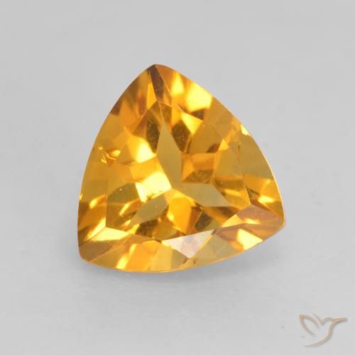 1.16ct طبيعي ذهبى-برتقالى سيترين, مثلثى, VVS-VS, Photo A