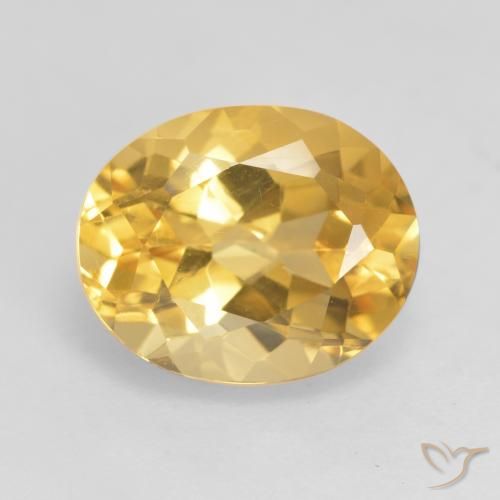 3.61ct طبيعي ذهبى متوسط سيترين, بيضوي, VVS-VS