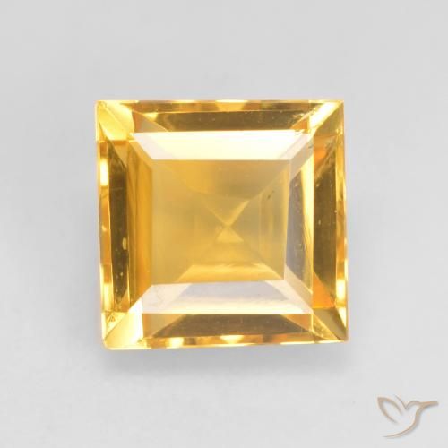 1.68ct طبيعي ذهبى لامع سيترين, مربع, VVS-VS