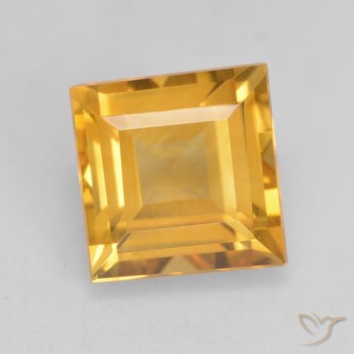 1.74ct طبيعي ذهبى داكن سيترين, مربع, VVS-VS