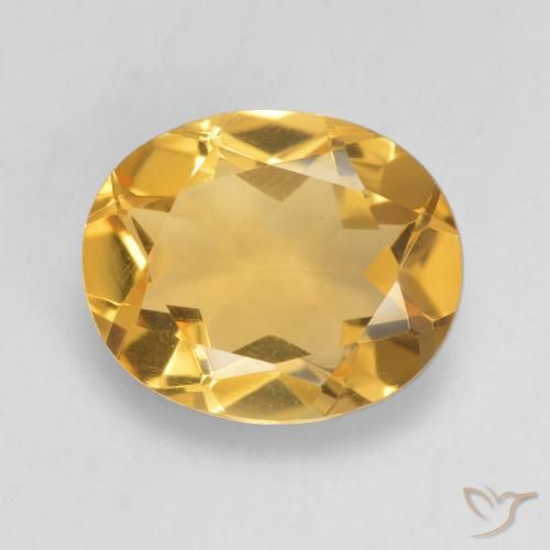 2.89ct طبيعي برتقالى ذهبى غامق سيترين, بيضوي, VVS-VS