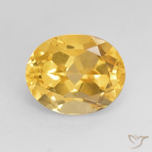 3.70ct طبيعي ذهبى متوسط سيترين, بيضوي, VVS-VS