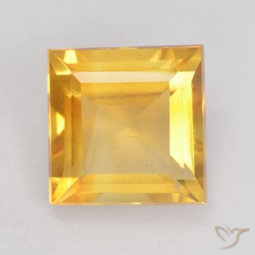 1.57ct طبيعي ذهبى لامع سيترين, مربع, VVS-VS