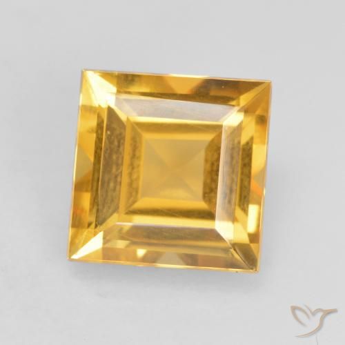 1.73ct طبيعي ذهبى داكن سيترين, مربع, VVS-VS