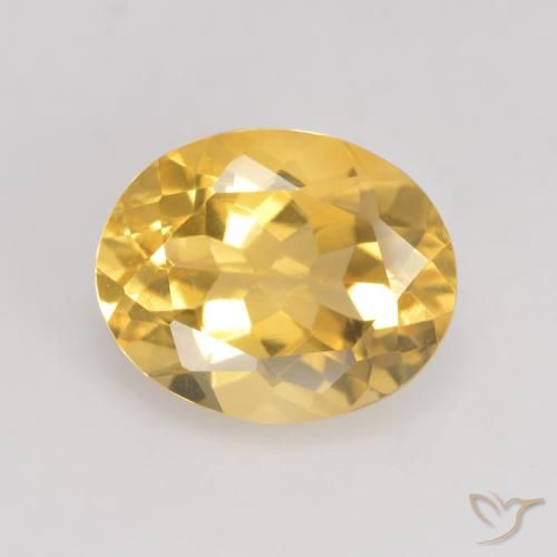 3.43ct طبيعي ذهبى لامع سيترين, بيضوي, VVS-VS