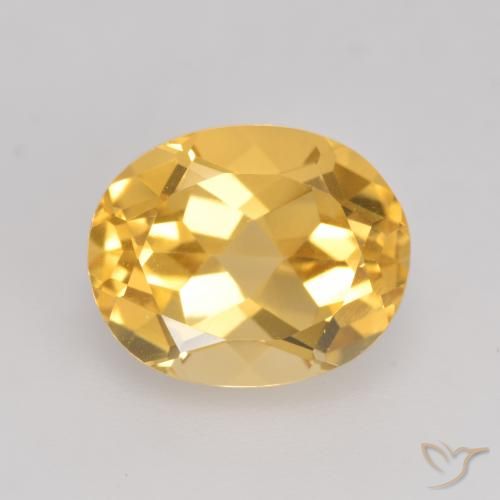 3.84ct طبيعي ذهبى متوسط سيترين, بيضوي, VVS-VS