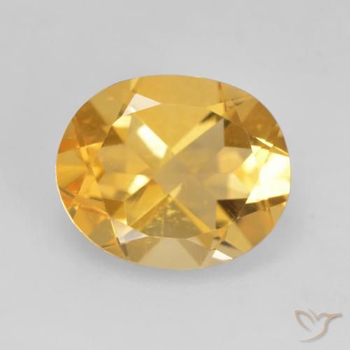 3.42ct طبيعي ذهبى متوسط سيترين, بيضوي, VVS-VS