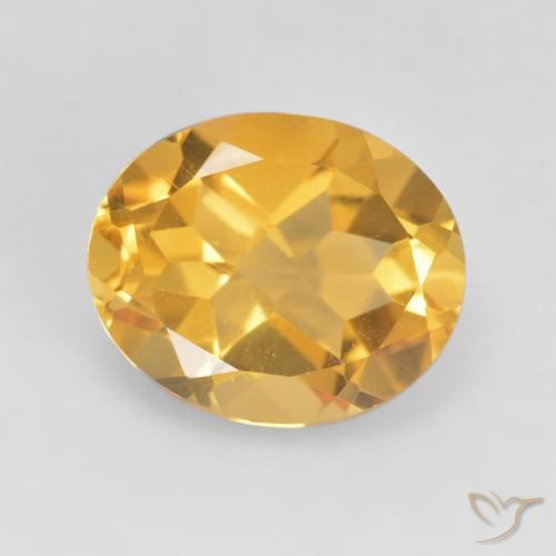 3.60ct طبيعي ذهبى لامع سيترين, بيضوي, VVS-VS