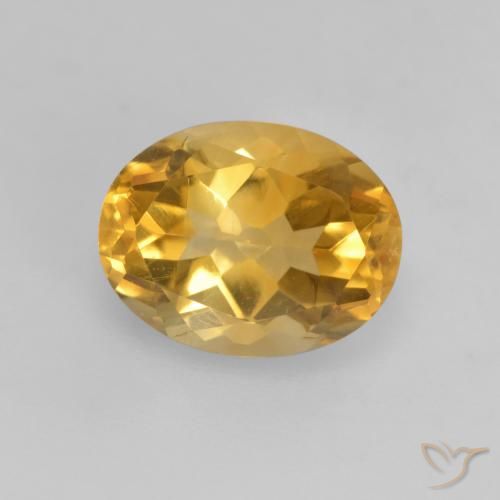 1.77ct طبيعي برتقالى ذهبى غامق سيترين, بيضوي, VVS-VS
