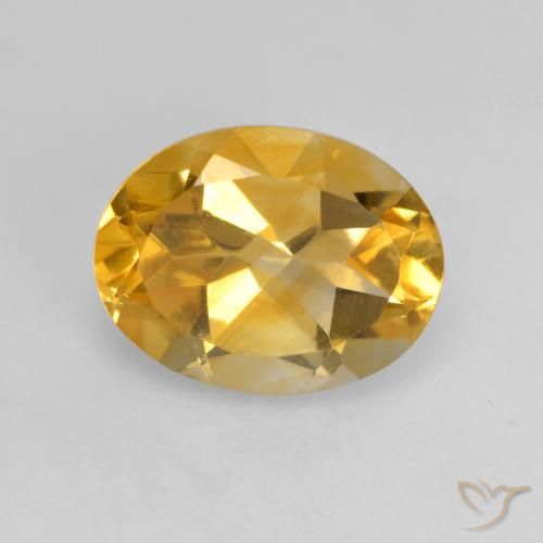 1.61ct طبيعي برتقالى ذهبى غامق سيترين, بيضوي, VVS-VS