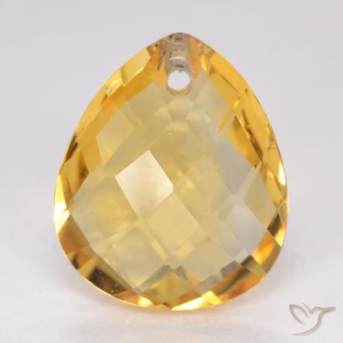 3.50ct طبيعي ذهبى متوسط سيترين, شكل الكمثرى, VVS-VS