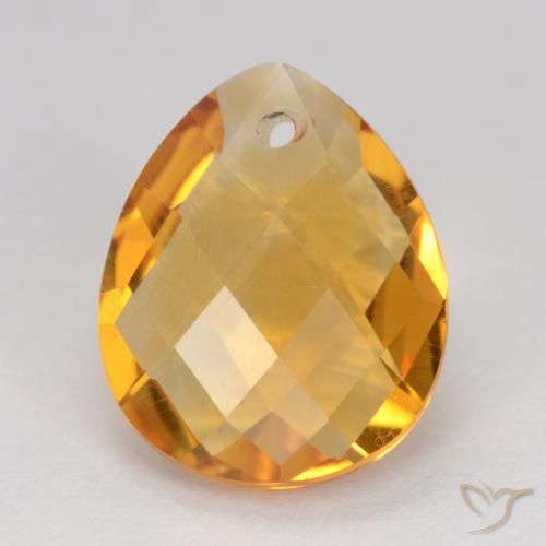 3.38ct طبيعي برتقالى متوسط سيترين, شكل الكمثرى, VVS-VS