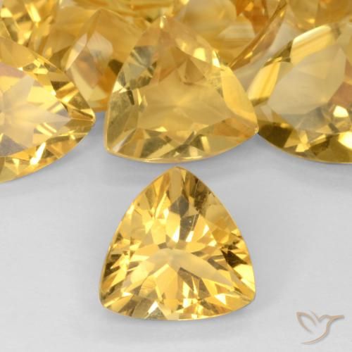 1.50ct طبيعي ذهبى غامق سيترين, مثلثى, VVS-VS