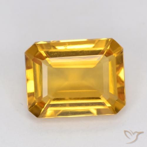 1.44ct طبيعي برتقالى ذهبة سيترين, قص الزمرد, VVS-VS