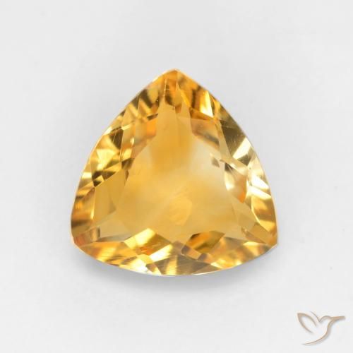 1.14ct طبيعي برتقالى ذهبى غامق سيترين, مثلثى, VVS-VS