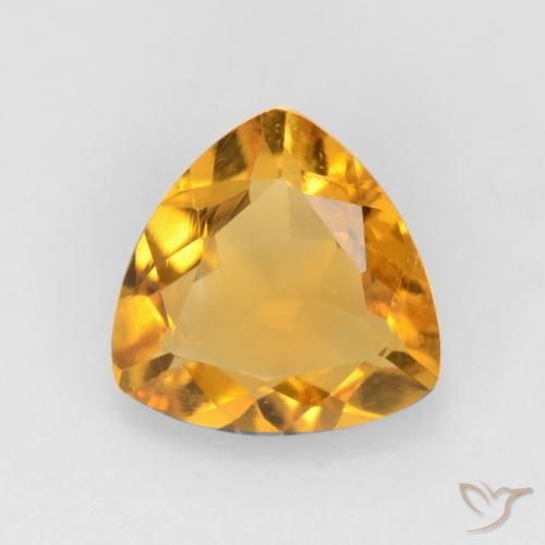 1.28ct طبيعي ذهبى-برتقالى فاتح-متوسط سيترين, مثلثى, VVS-VS