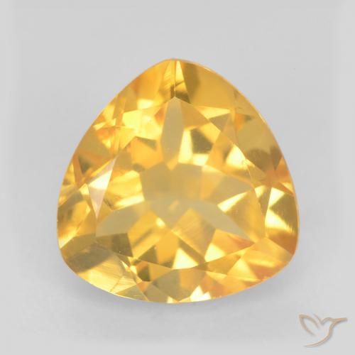 1.65ct طبيعي ذهبى متوسط سيترين, مثلثى, VVS-VS