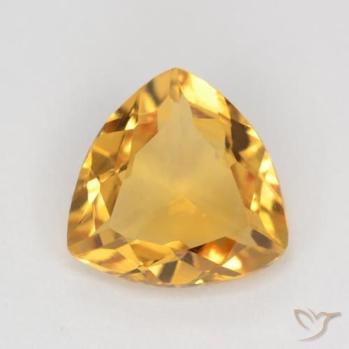 1.11ct طبيعي ذهبى-برتقالى سيترين, مثلثى, VVS-VS