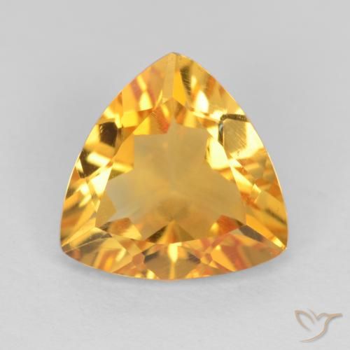 1.97ct طبيعي ذهبى-برتقالى سيترين, مثلثى, VVS-VS