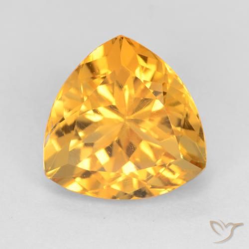 2.48ct طبيعي ذهبى متوسط سيترين, مثلثى, قليلا جدا