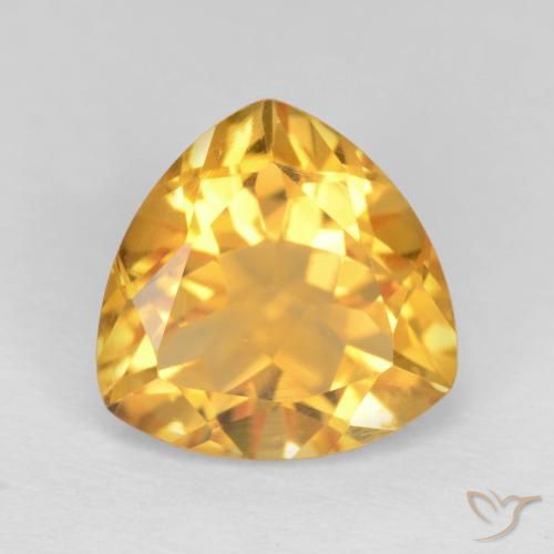 2.34ct طبيعي برتقالى ذهبى غامق سيترين, مثلثى, VVS-VS