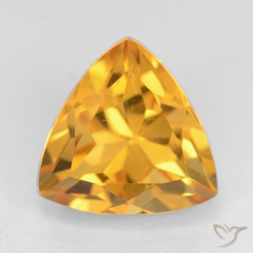 2.82ct طبيعي ذهبى-برتقالى سيترين, مثلثى, VVS-VS