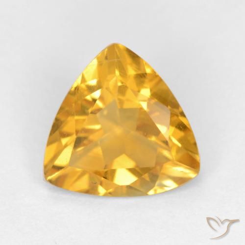 1.39ct طبيعي ذهبى داكن سيترين, مثلثى, قليلا جدا