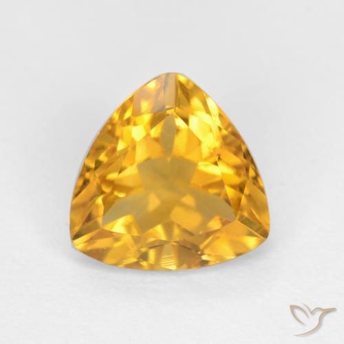 1.50ct طبيعي برتقالى ذهبى غامق سيترين, مثلثى, VVS-VS