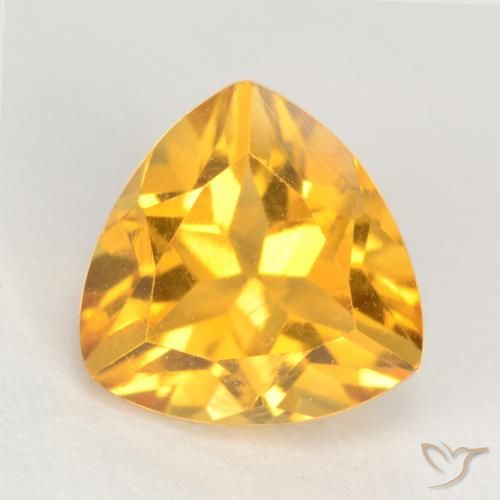 1.31ct طبيعي ذهبى متوسط سيترين, مثلثى, قليلا جدا