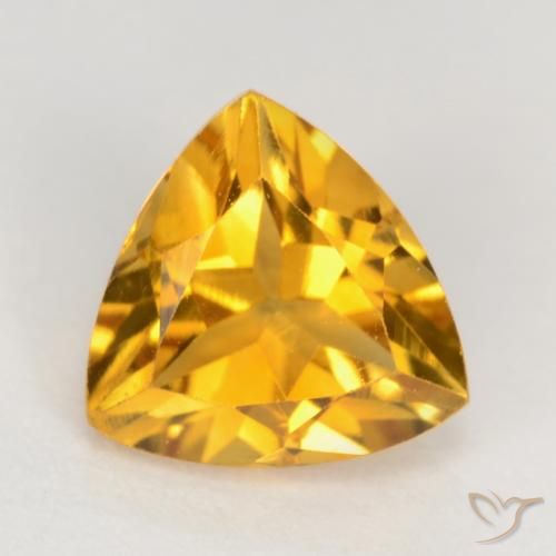 1.21ct طبيعي ذهبى داكن سيترين, مثلثى, قليلا جدا