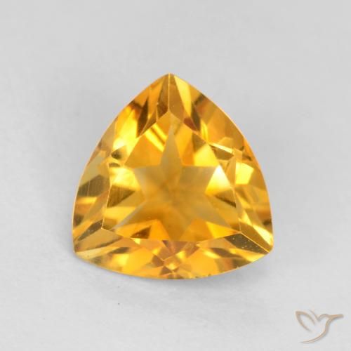 0.98ct طبيعي ذهبى داكن سيترين, مثلثى, قليلا جدا