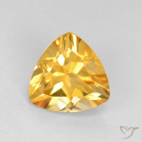 1.21ct طبيعي ذهبى متوسط سيترين, مثلثى, قليلا جدا