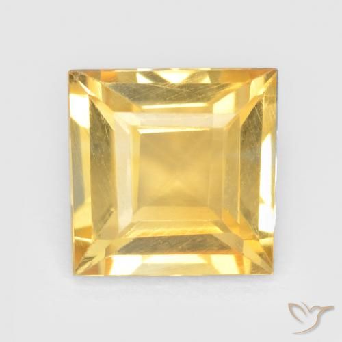 1.36ct طبيعي ذهب سيترين, مربع, قليلا جدا