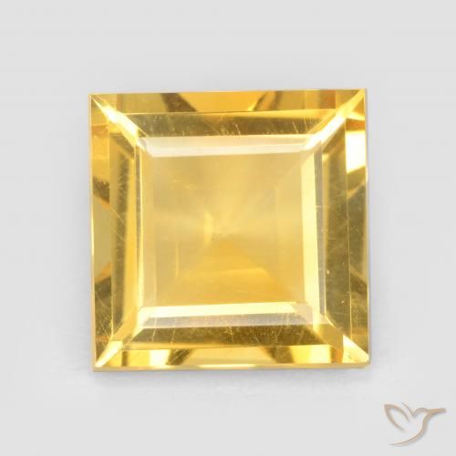 2.76ct طبيعي ذهبي سيترين, مربع, قليلا جدا