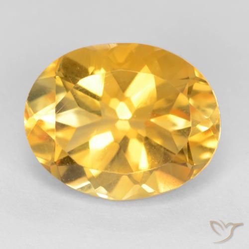 3.65ct طبيعي برتقالى ذهبة سيترين, بيضوي, قليلا جدا