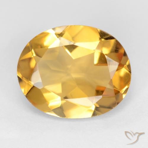 2.97ct طبيعي ذهبى فاتح-متوسط سيترين, بيضوي, قليلا جدا