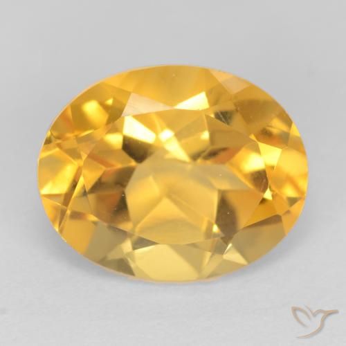3.48ct طبيعي برتقالى ذهبة سيترين, بيضوي, قليلا جدا