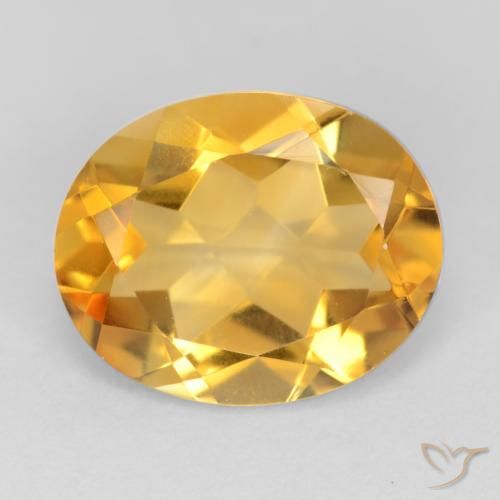 3.02ct طبيعي ذهبى داكن سيترين, بيضوي, قليلا جدا
