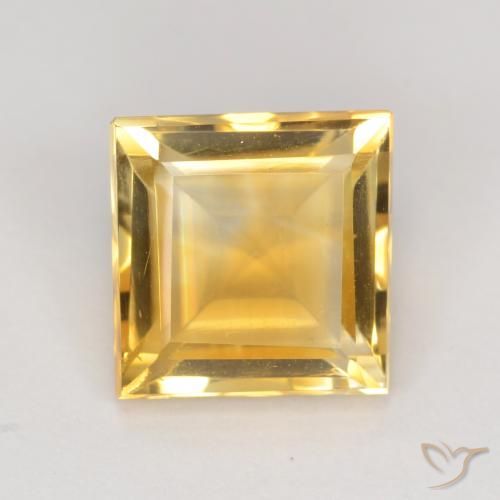 3.10ct طبيعي ذهب سيترين, مربع, قليلا جدا