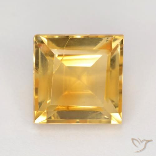 3.65ct طبيعي ذهبي سيترين, مربع, VS-SI